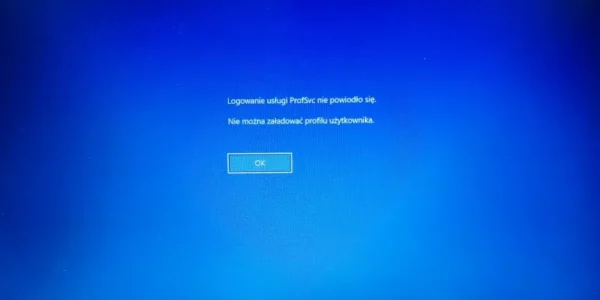 Nie można załadować profilu użytkownika Windows 7