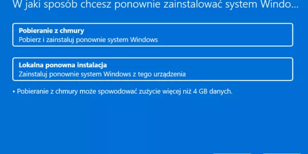 Jak przywrócić ustawienia fabryczne Windows