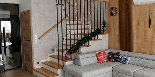 schody drewniane na beton