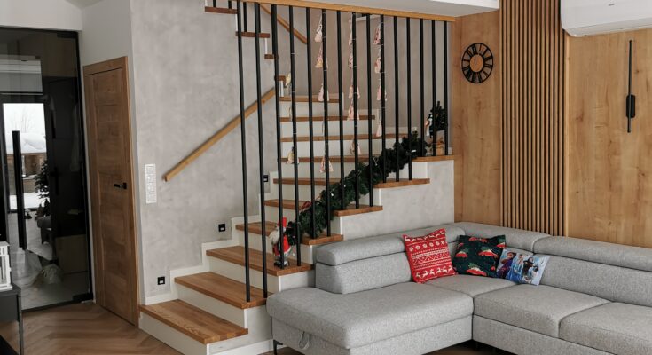 schody drewniane na beton