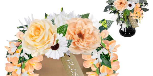 Stroiki na cmentarz wiosenne - pomarańczowe kwiaty