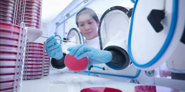 Hodowla bakterii w komorze rękawicowej