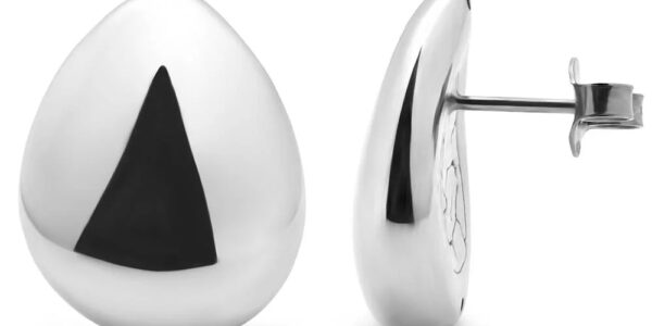 srebrne kolczyki płaskie duże XXL