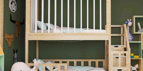 Drewniane łóżko piętrowe dla dzieci – funkcjonalność, oszczędność miejsca i styl w jednym
