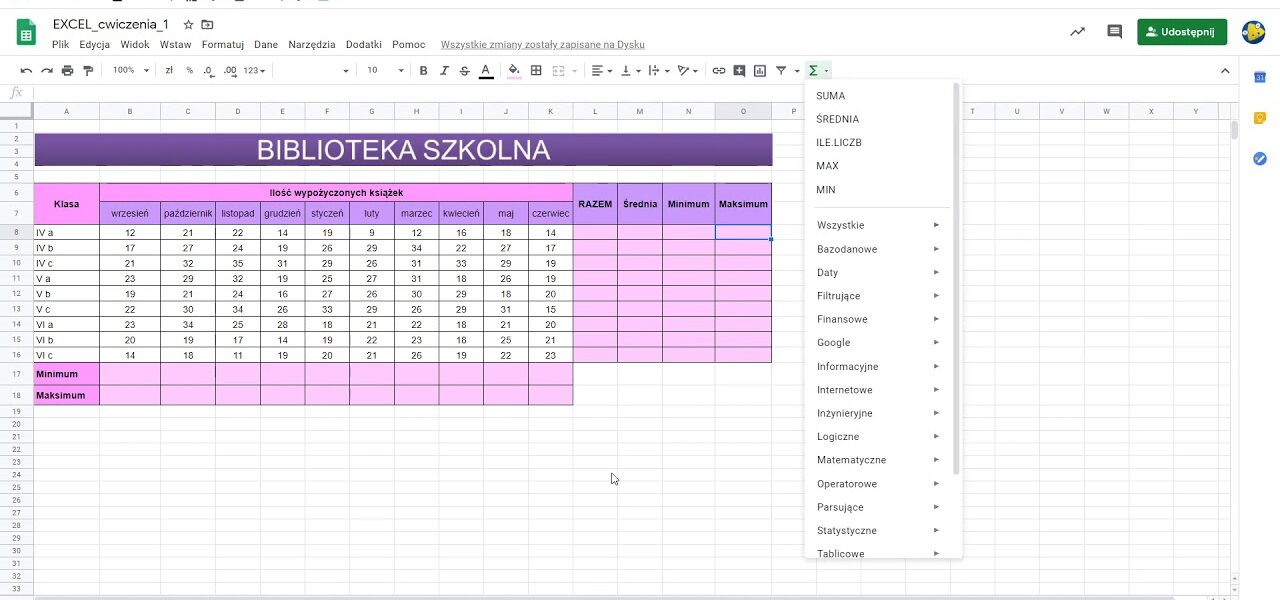 Jak korzystać z arkuszy kalkulacyjnych w nauce przedmiotów ścisłych – informatyka szkoła średnia