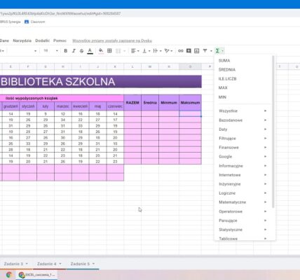 Jak korzystać z arkuszy kalkulacyjnych w nauce przedmiotów ścisłych – informatyka szkoła średnia