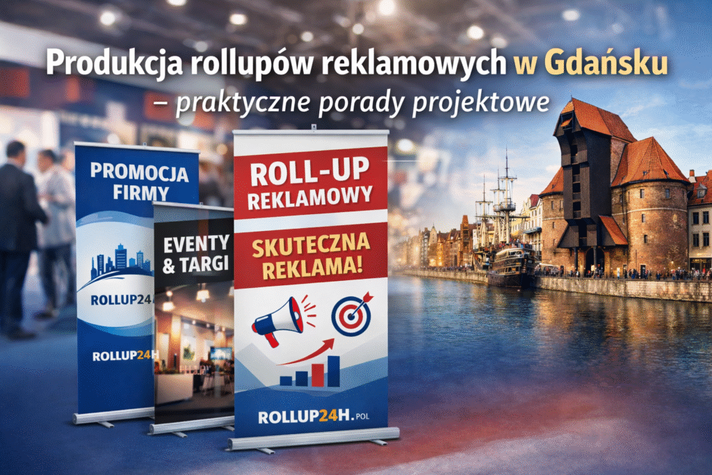 Produkcja rollupów reklamowych w Gdańsku – praktyczne porady projektowe