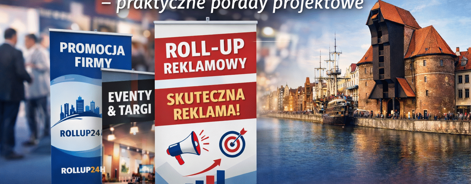 Produkcja rollupów reklamowych w Gdańsku – praktyczne porady projektowe