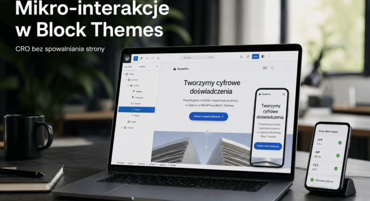 Projektowanie mikro-interakcji (Micro-animations) pod konwersję w Block Themes